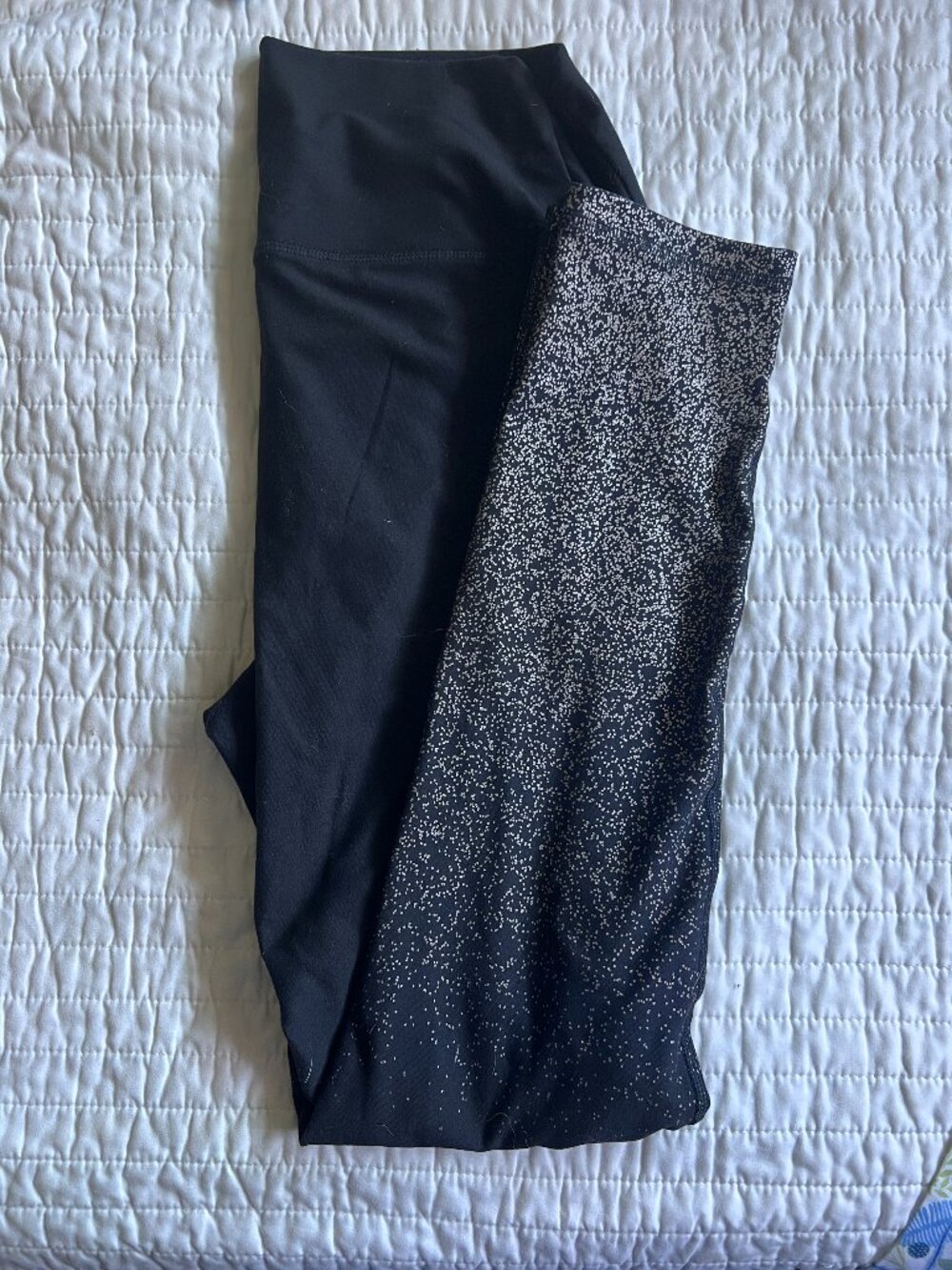 Mono b silver dipped black leggings
